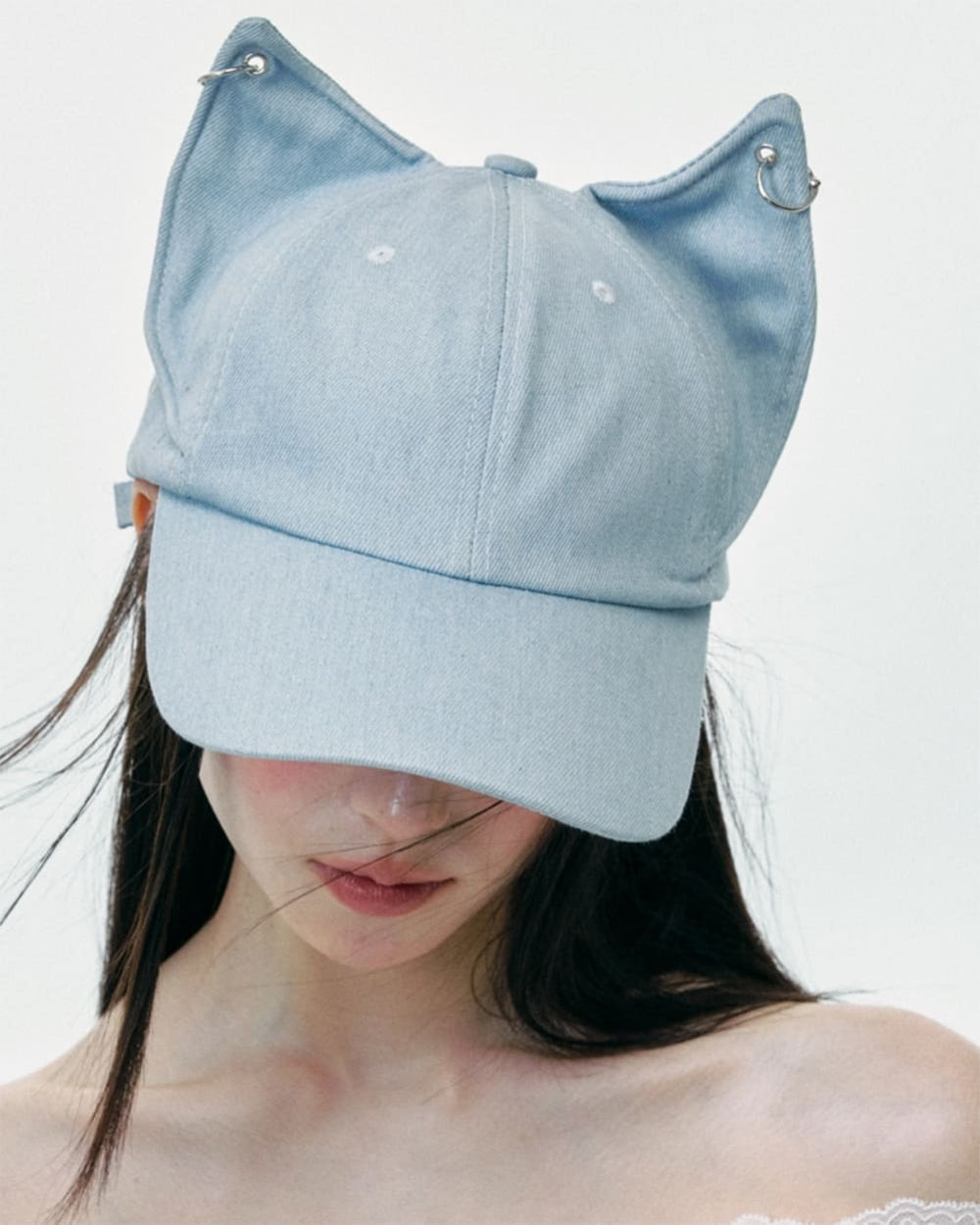 Pierced Cat Ear Baseball Cap