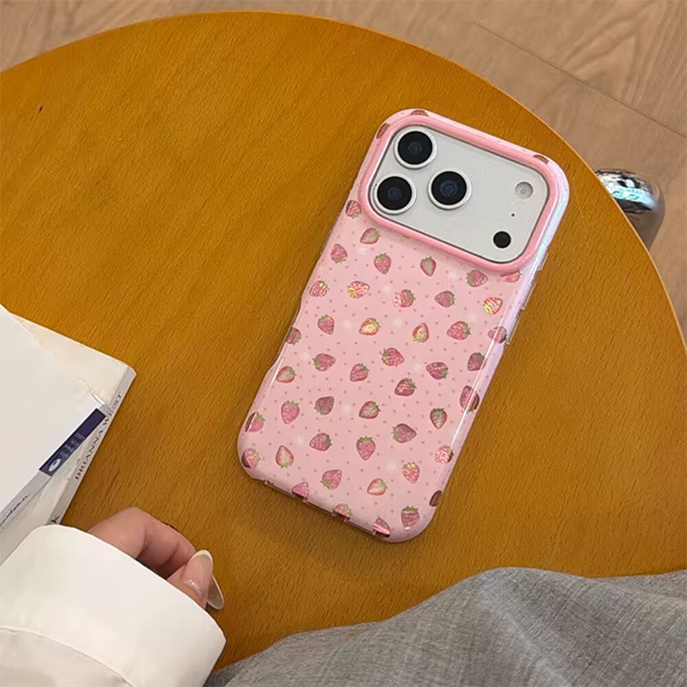 Pink Strawberry iPhone Case