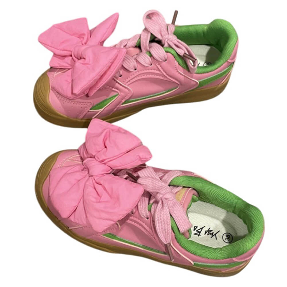 Princess Mood Bow Lace Up Sneakers