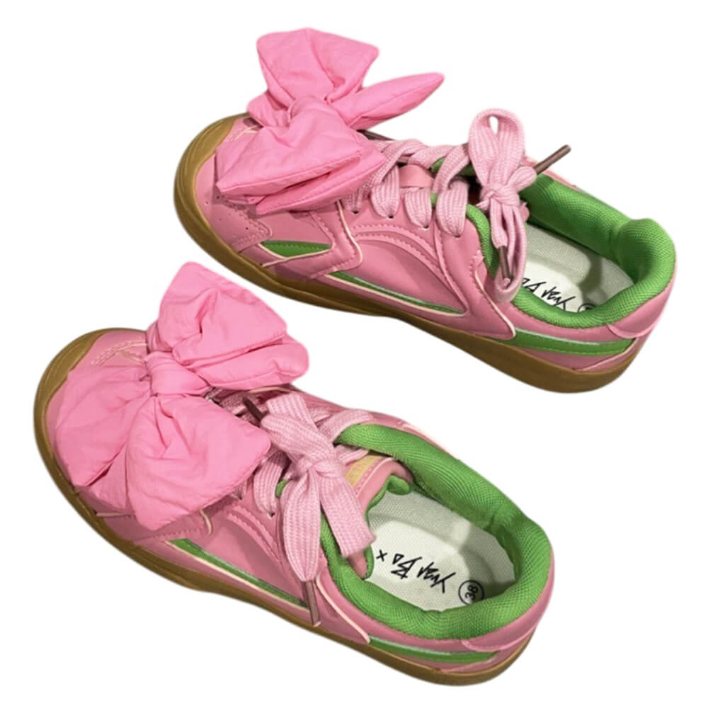 Princess Mood Bow Lace Up Sneakers