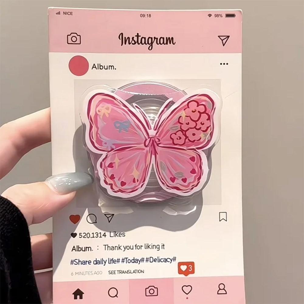Pink Butterfly Phone Holder
