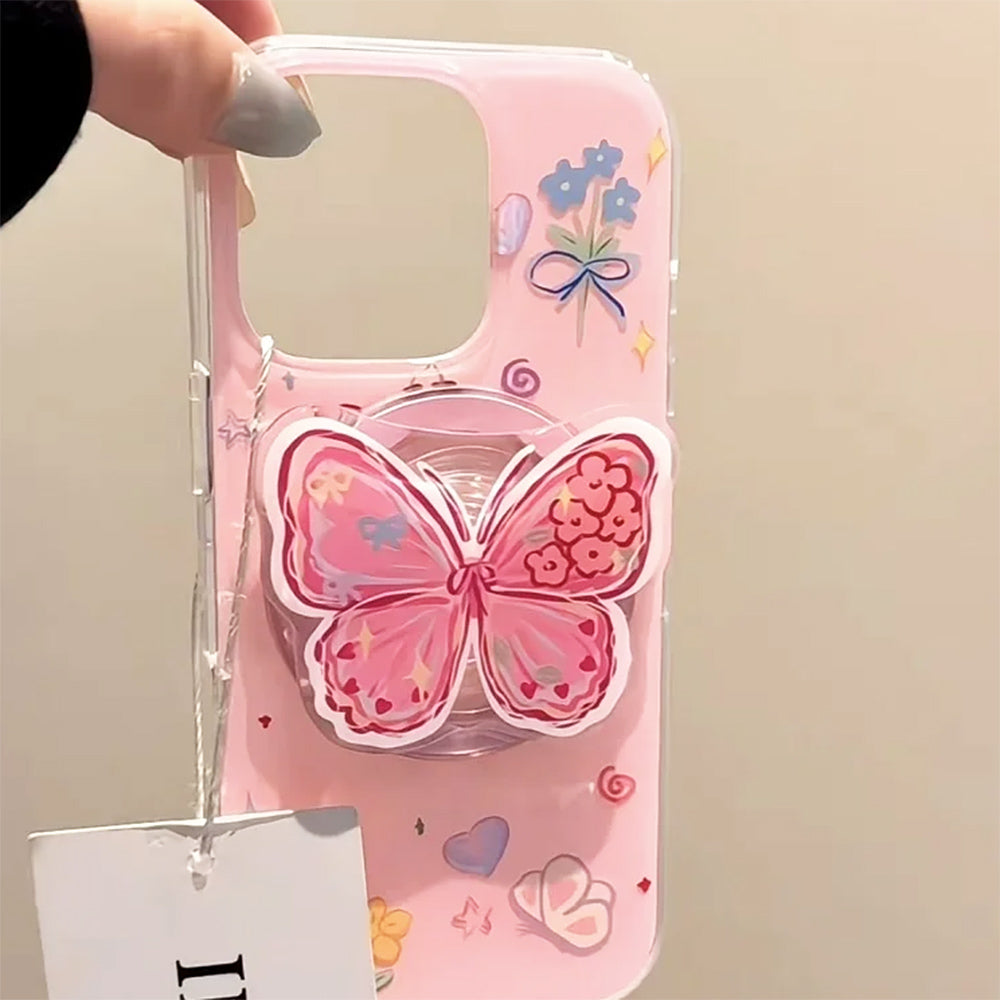 Pink Butterfly Phone Holder