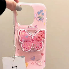 Pink Butterfly Phone Holder