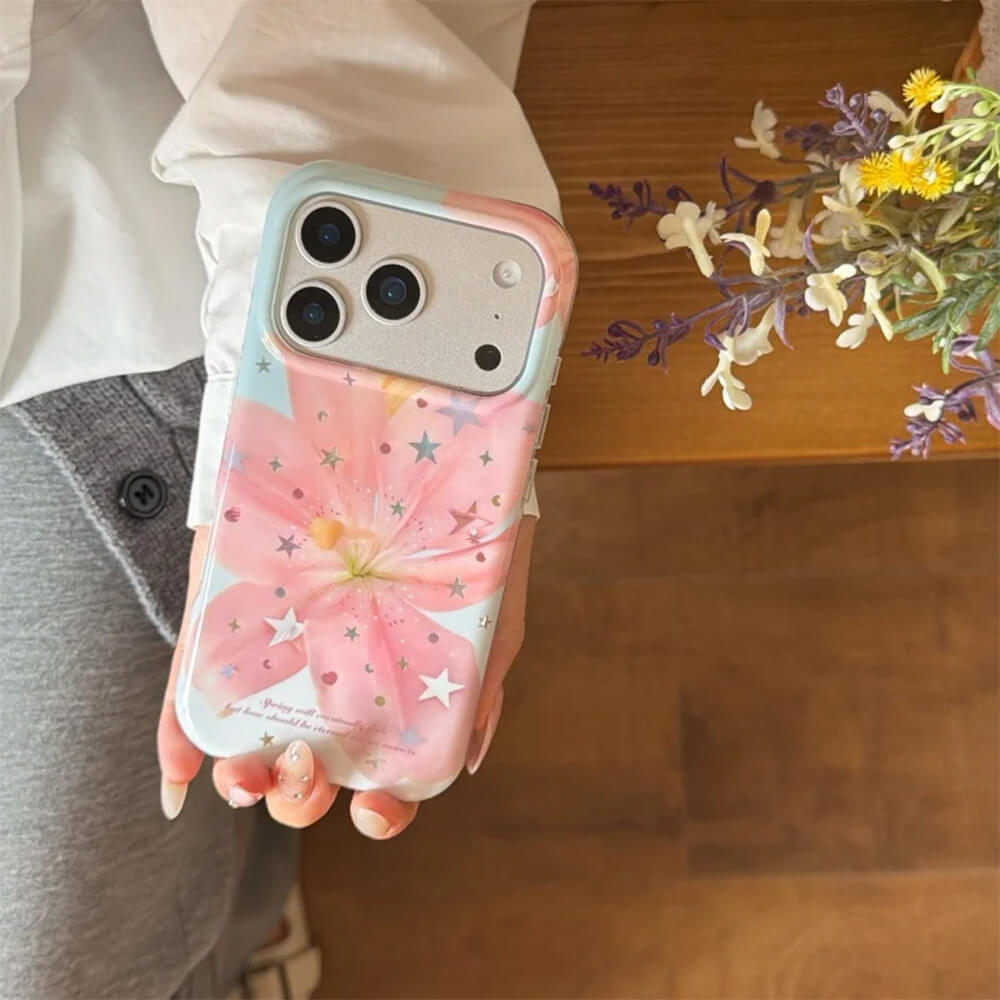 Pink Lily Flower iPhone Case
