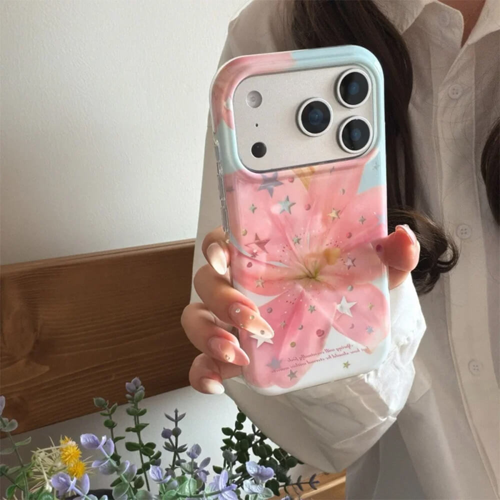 Pink Lily Flower iPhone Case