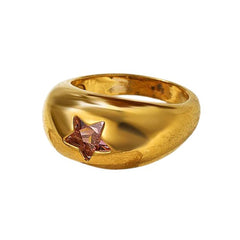 Pink Star Chunky Ring
