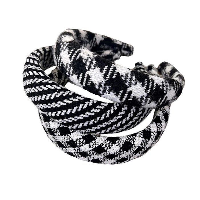 Preppy Plaid Tweed Headband