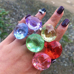 Plastic Diamond Indie Ring