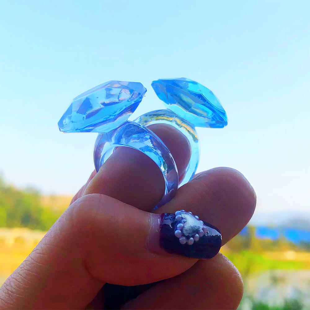 Plastic Diamond Indie Ring