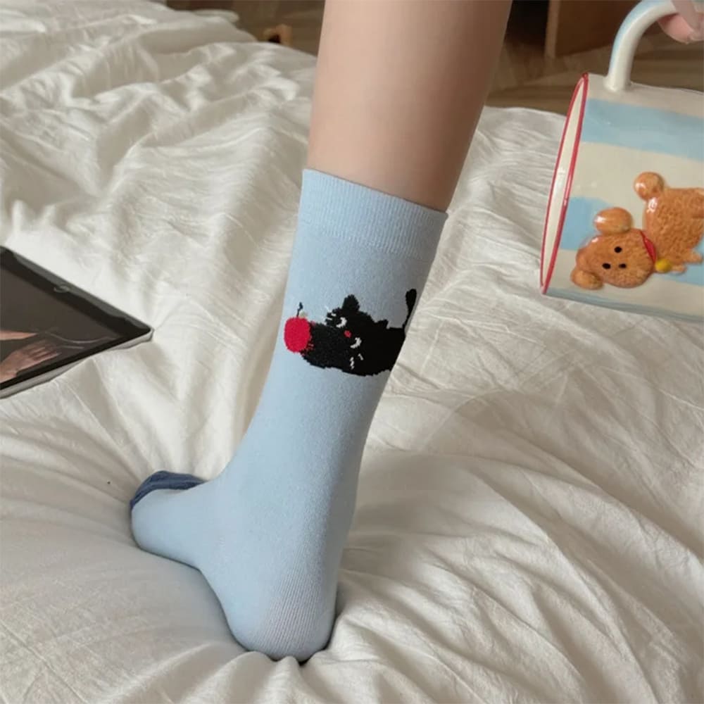 Playful Cat Crew Socks