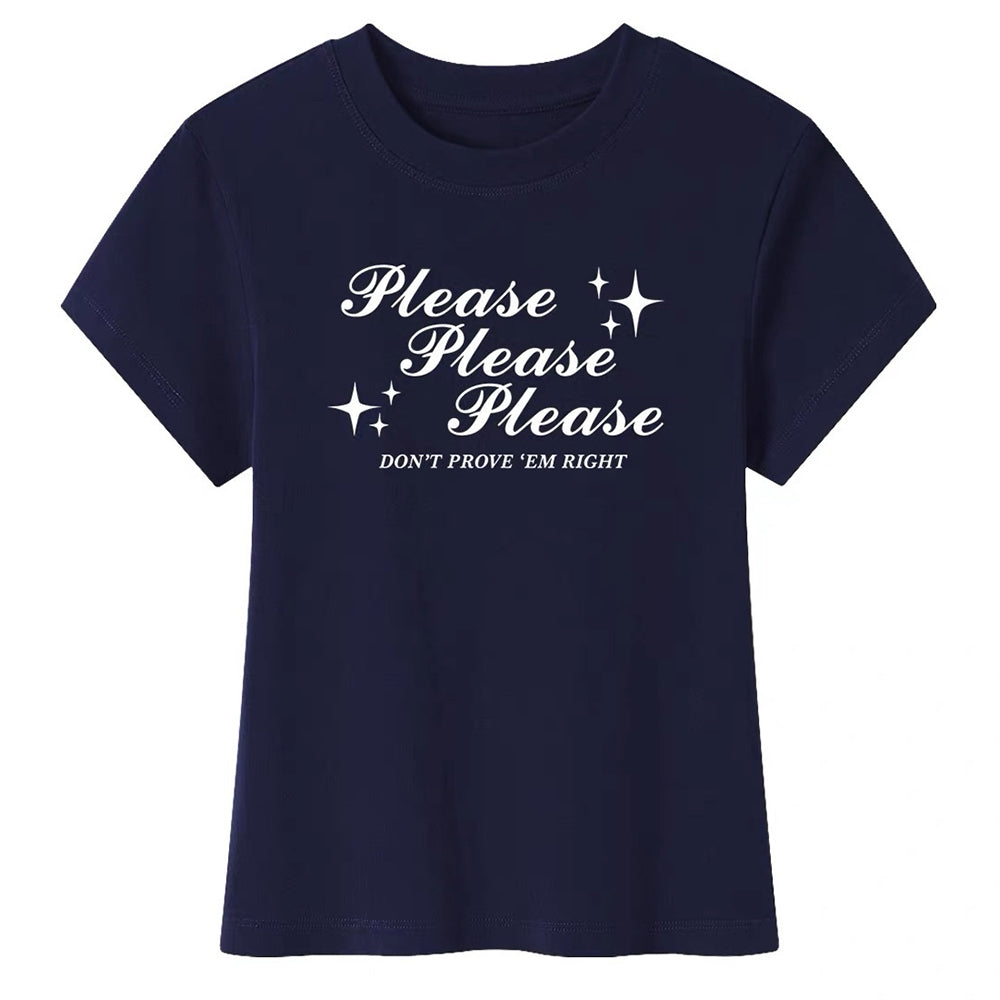 Please Don't Y2K Baby Tee