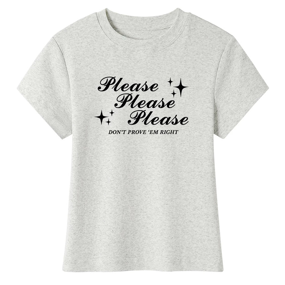 Please Don't Y2K Baby Tee