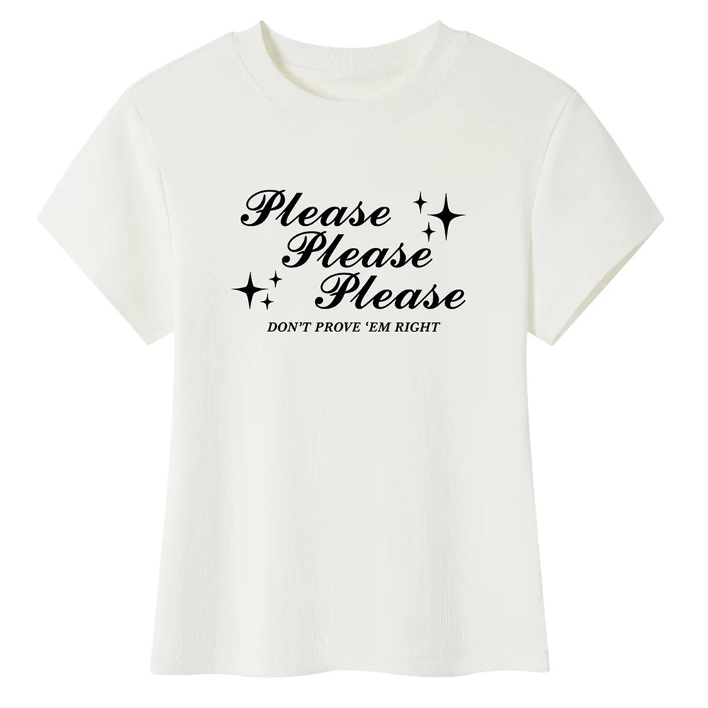 Please Don't Y2K Baby Tee