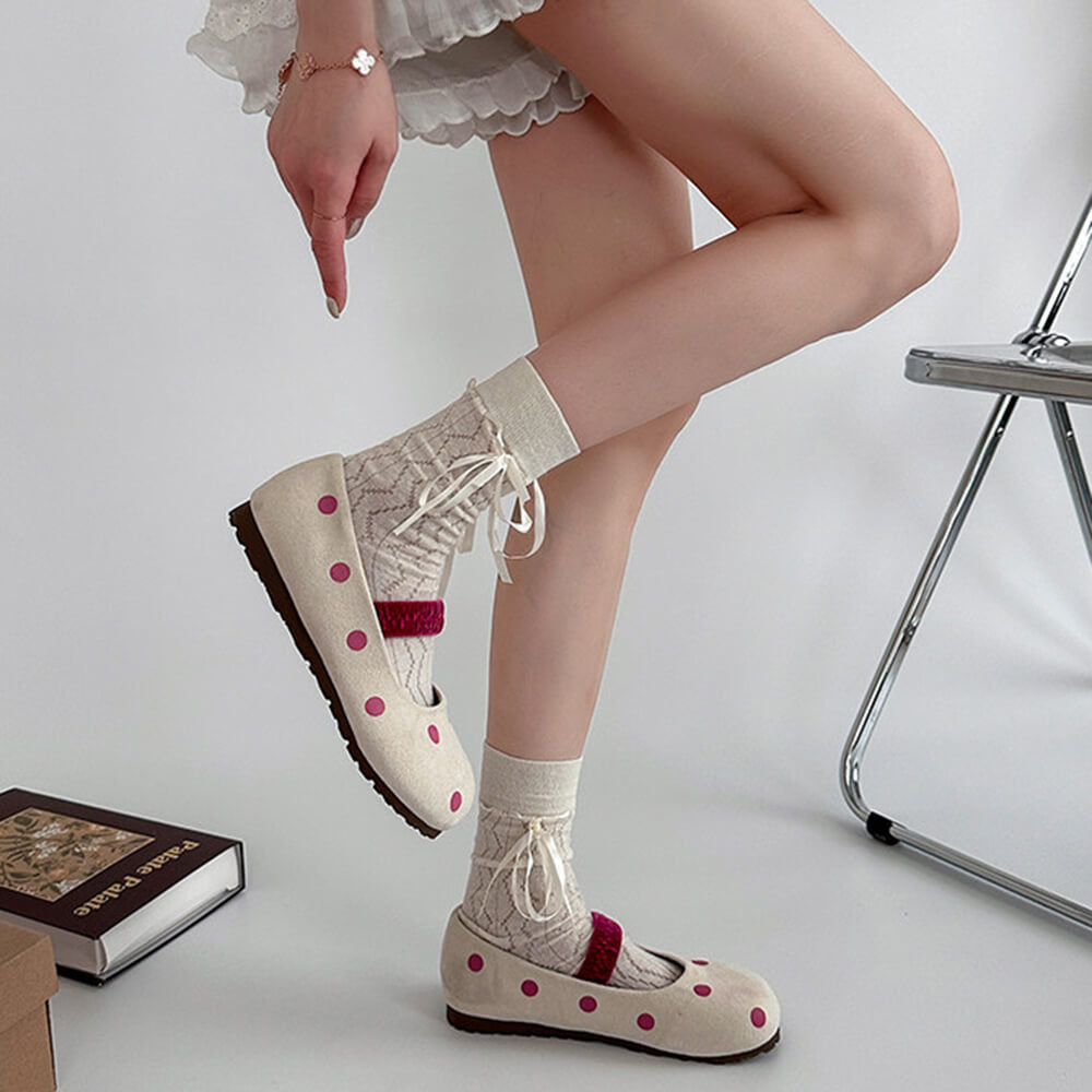 Polka Dot Ballet Sandals
