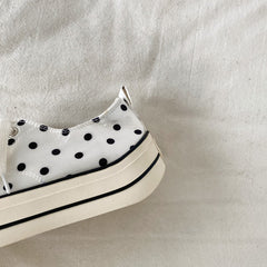 French Girl Polka Dot Canvas Shoes