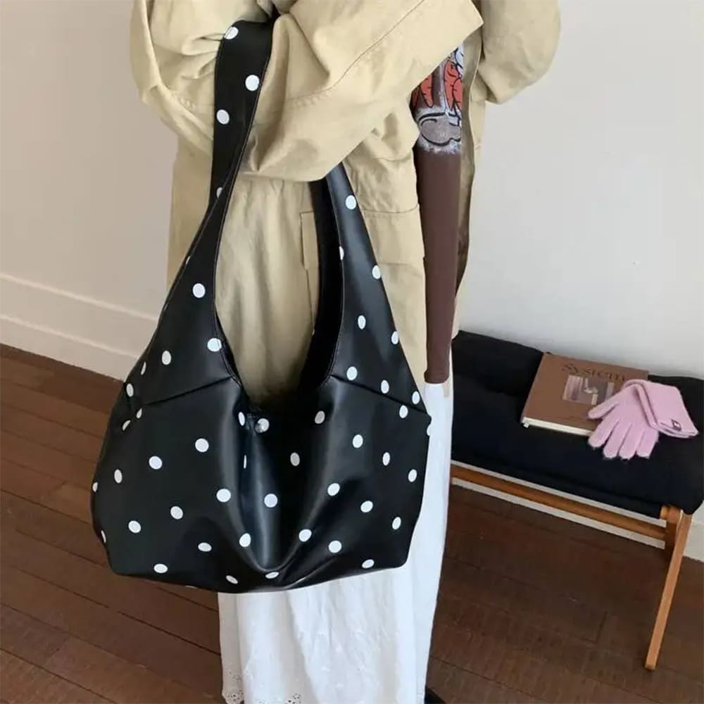 Polka Dot Hobo Bag