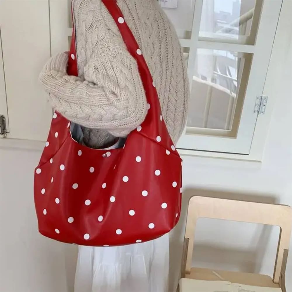 Polka Dot Hobo Bag