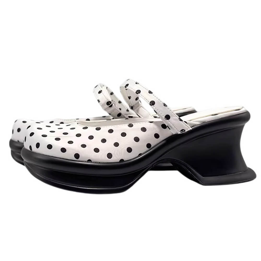 Trend Victim Polka Dot Platform Sandals