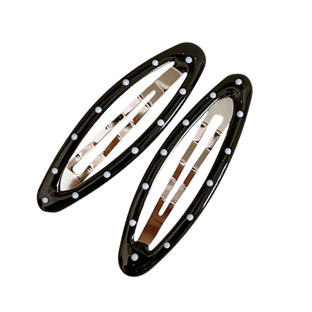 Polka Dot Snap Hair Clip 5 pcs Set