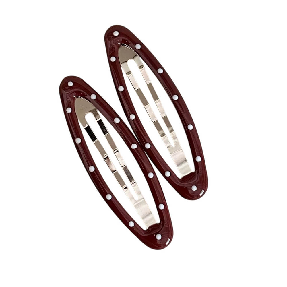Polka Dot Snap Hair Clip 5 pcs Set