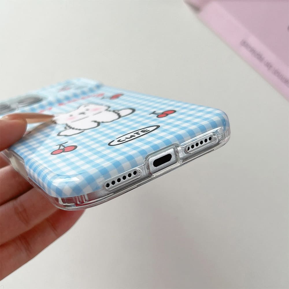 Puppy & Cherry iPhone Case