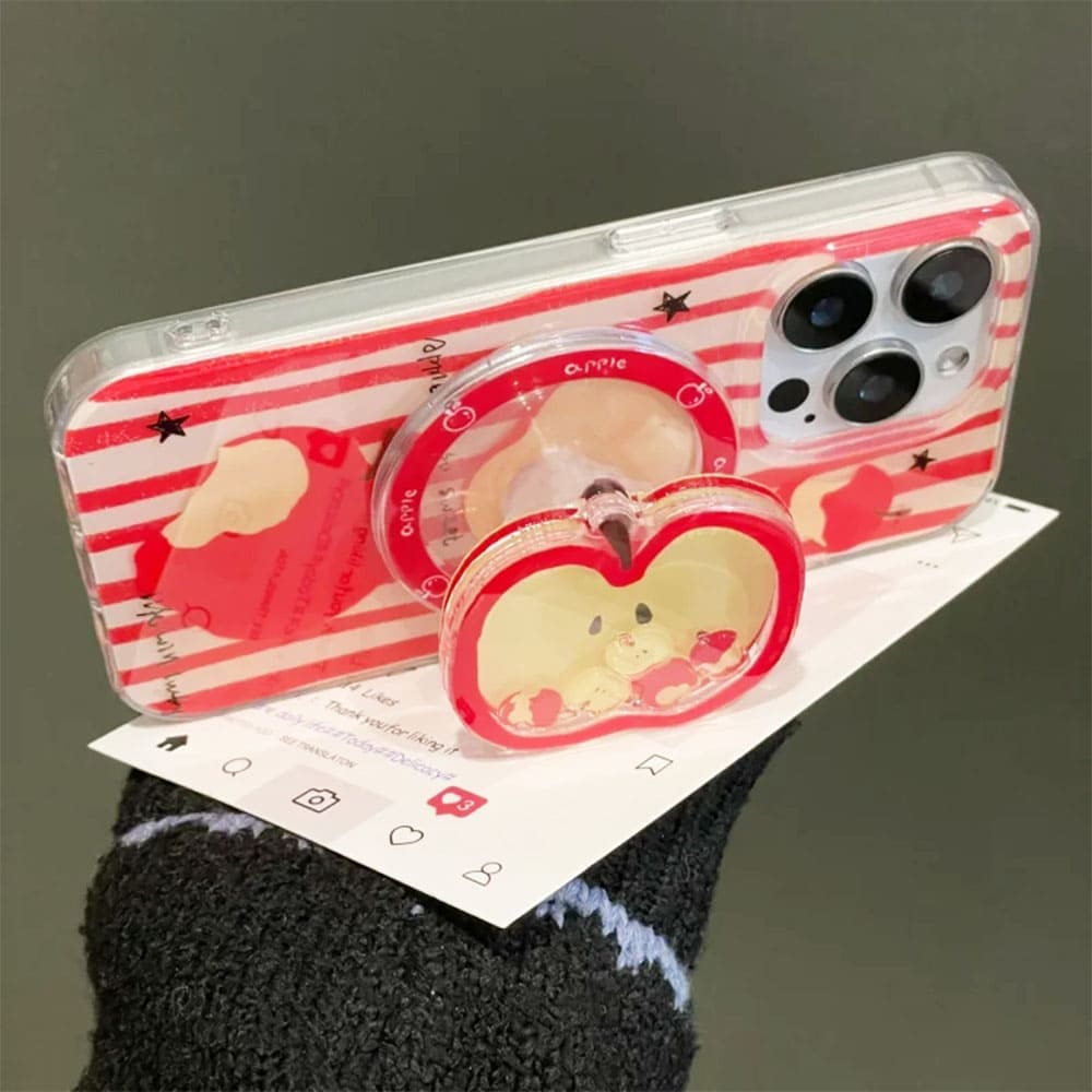 Red Apple Core Phone Holder
