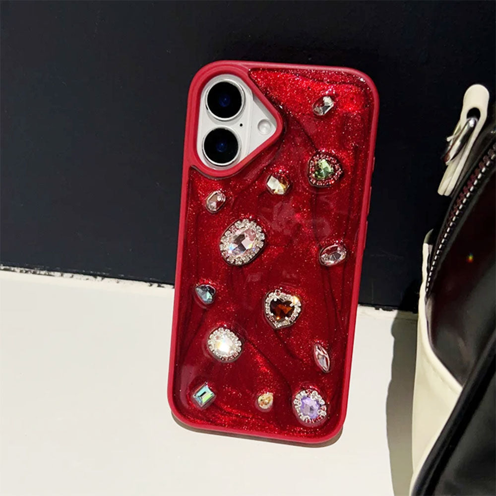 Red Gemstones iPhone Case