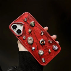 Red Gemstones iPhone Case
