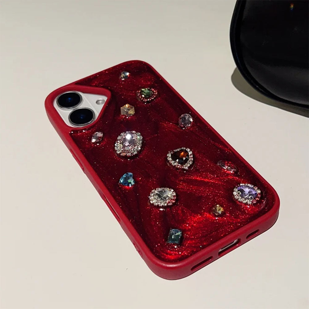 Red Gemstones iPhone Case