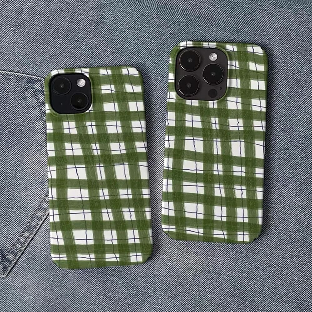 Sage Green Plaid iPhone Case