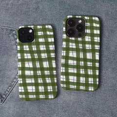 Sage Green Plaid iPhone Case