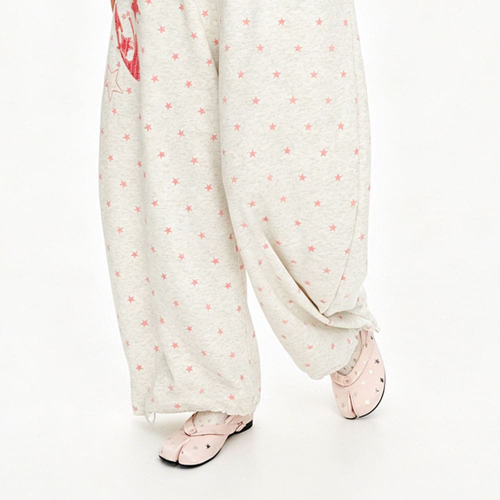 Silver Star Pink Tabi Ballet Flats