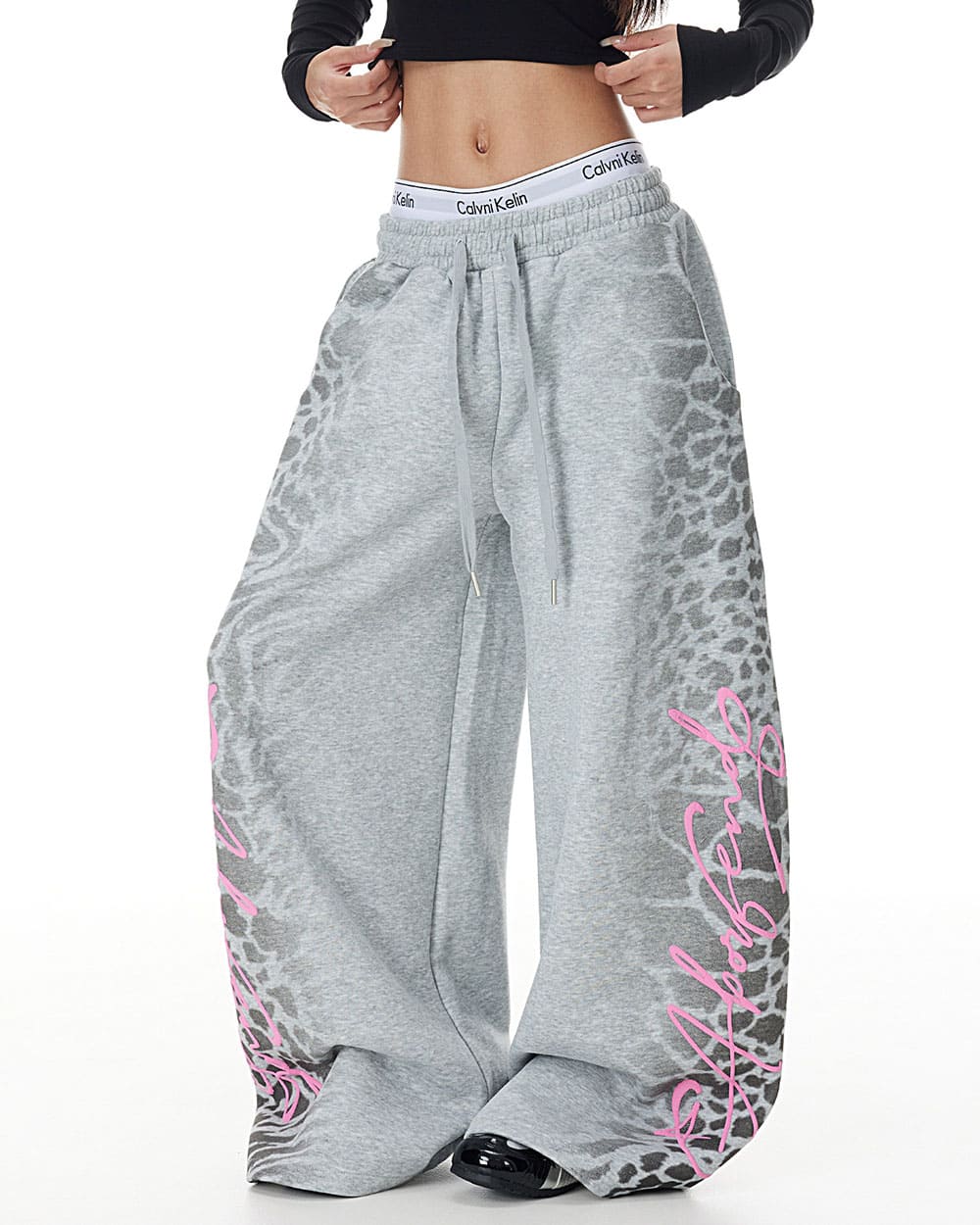 Skater Girl Leopard Print Sweatpants