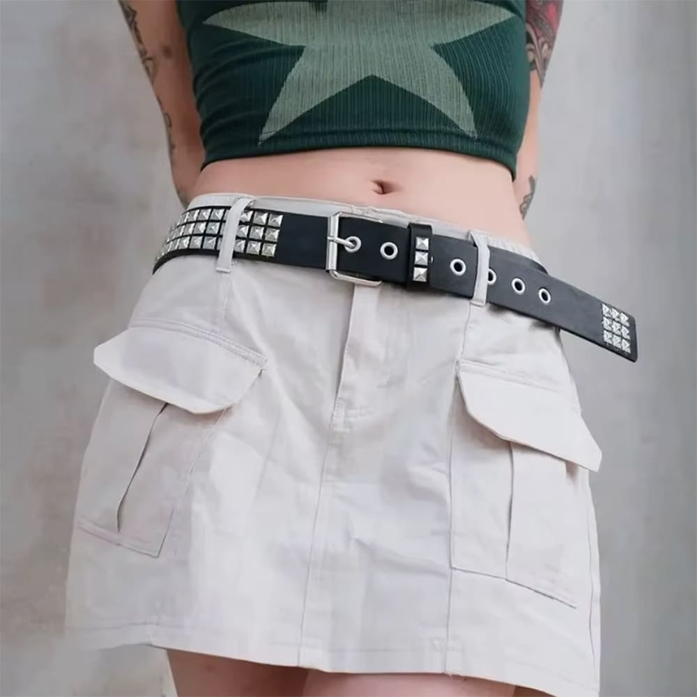 Skater Girl Punk Rock Pyramid Stud Belt
