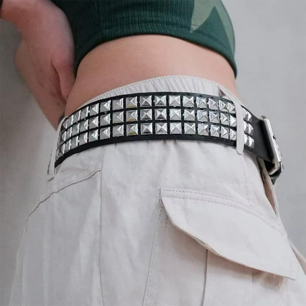 Skater Girl Punk Rock Pyramid Stud Belt