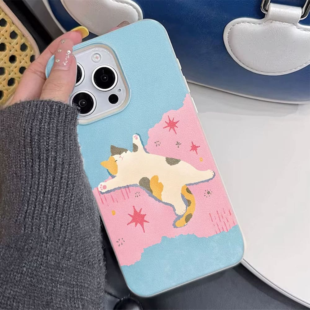 Sleeping Cat Aesthetic iPhone Case