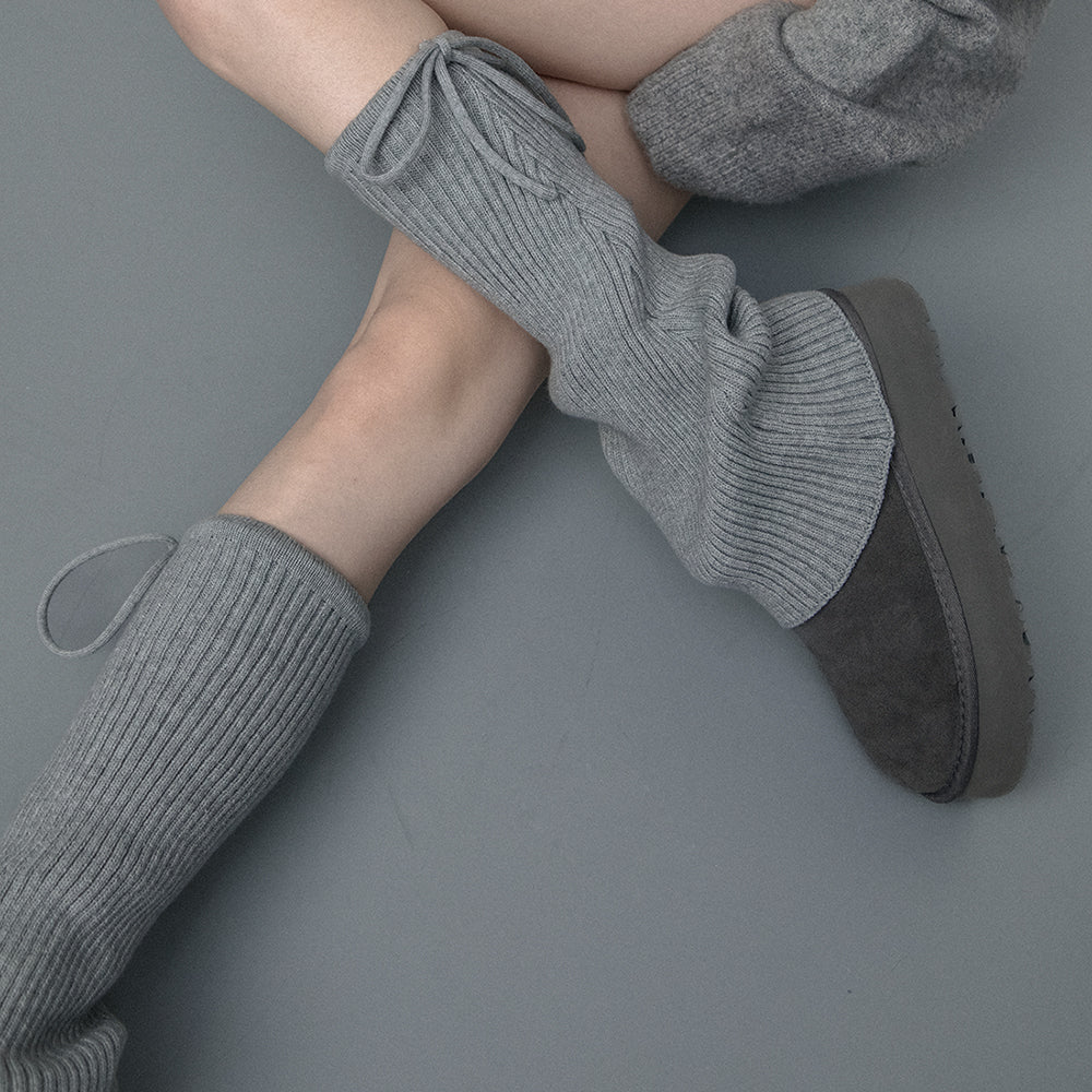 Soft Girl Ribbed Leg Warmers
