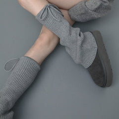 Soft Girl Ribbed Leg Warmers
