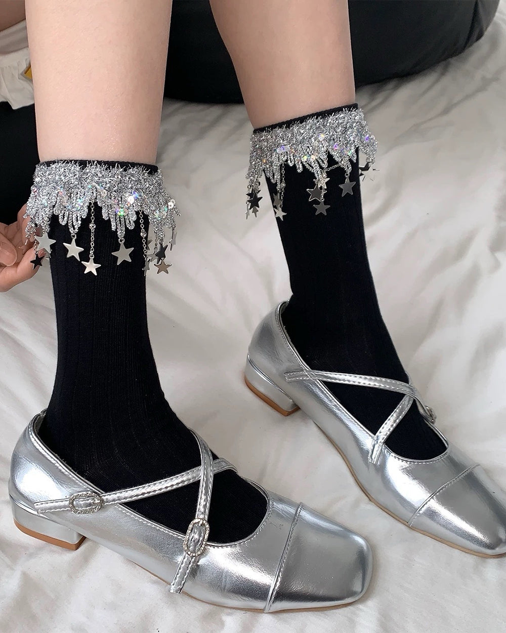 Sparkle Star Charm Socks