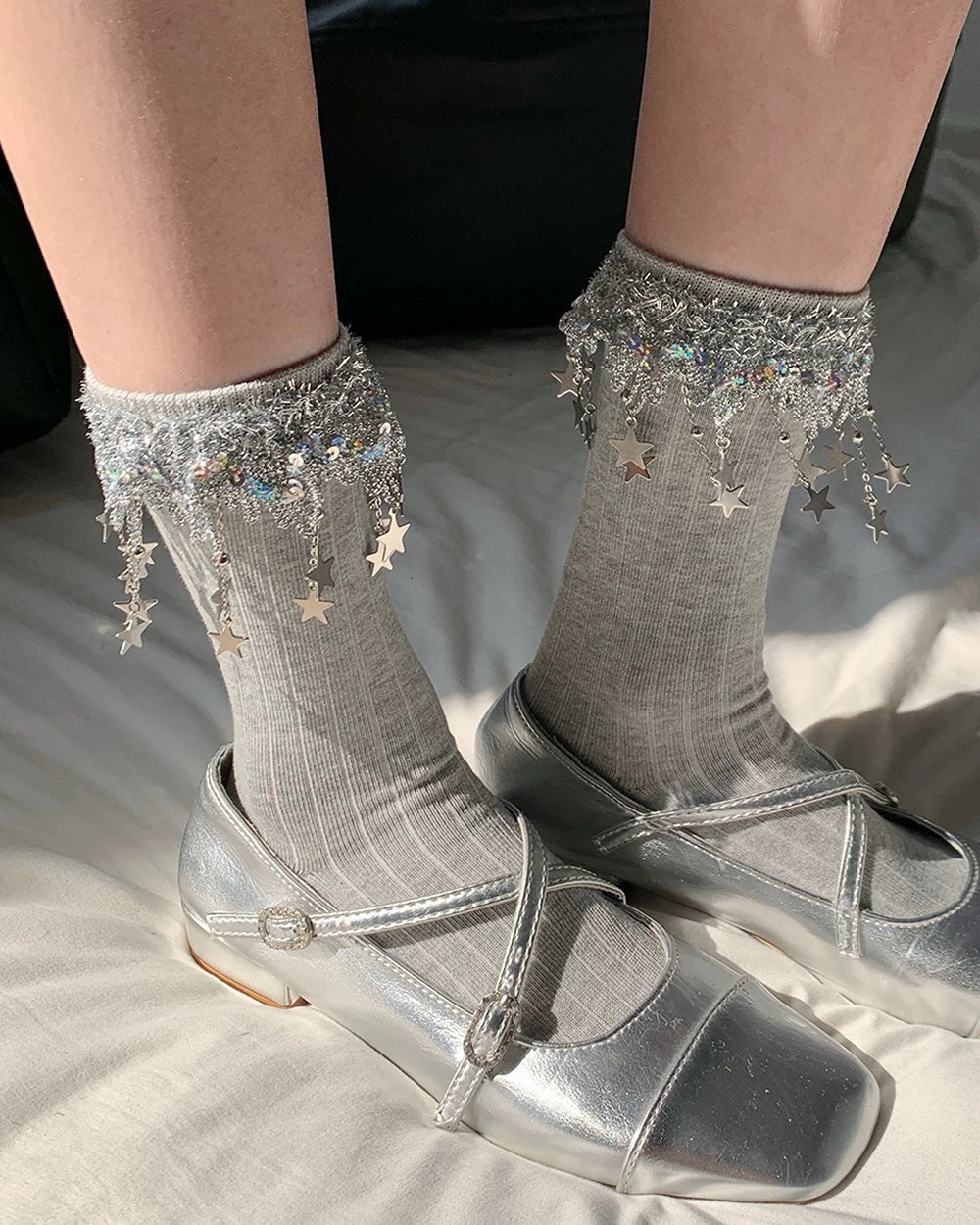 Sparkle Star Charm Socks