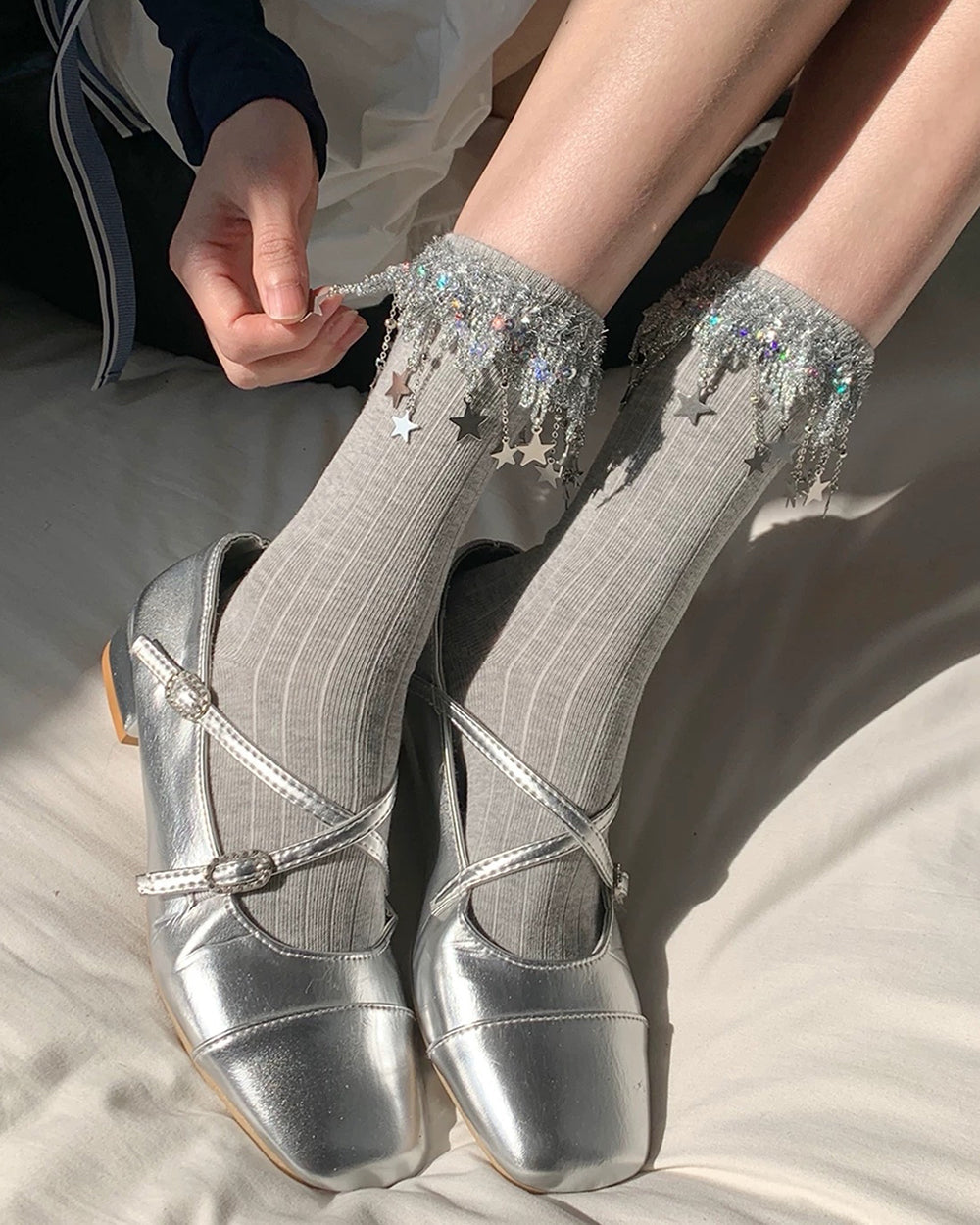 Sparkle Star Charm Socks