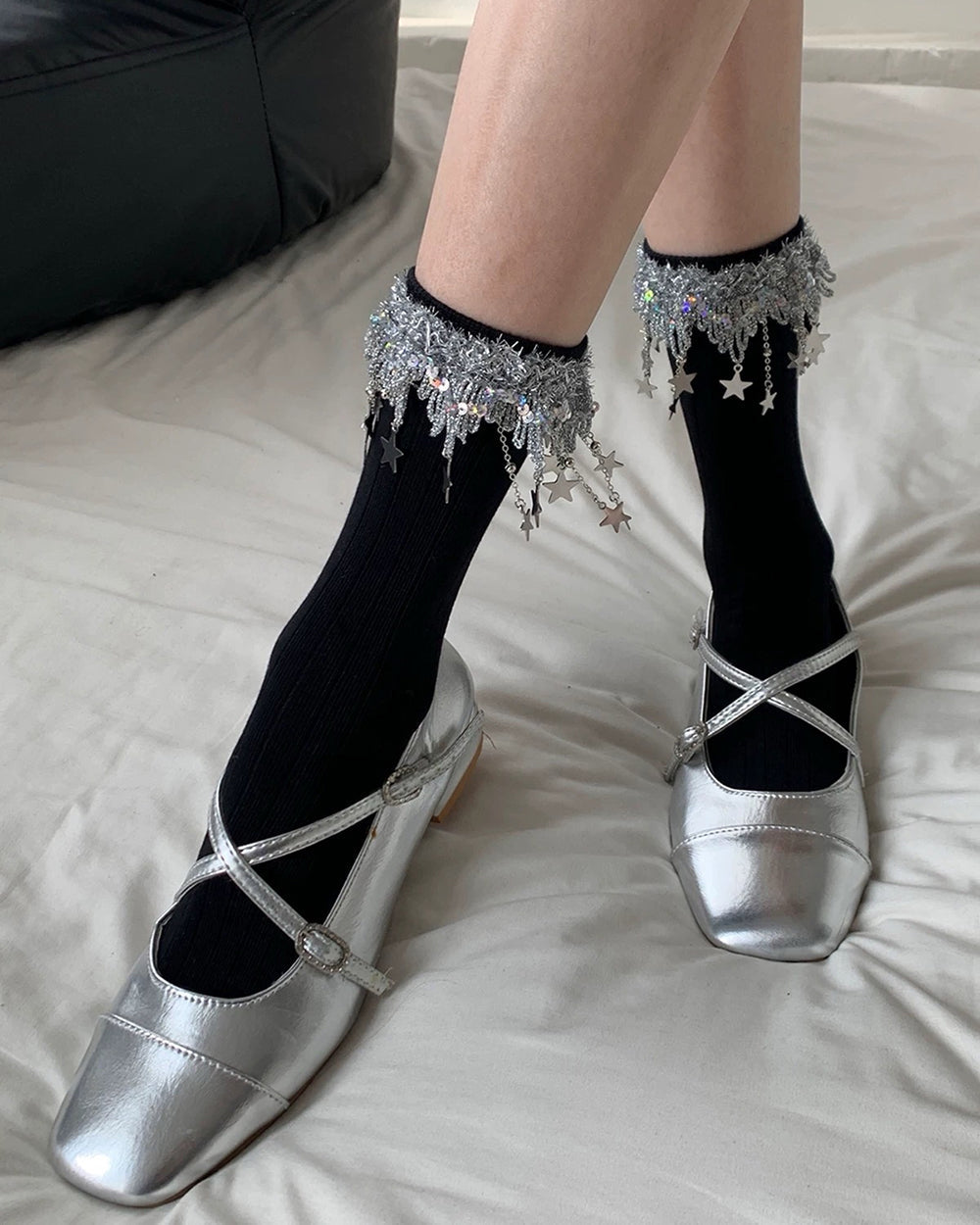 Sparkle Star Charm Socks