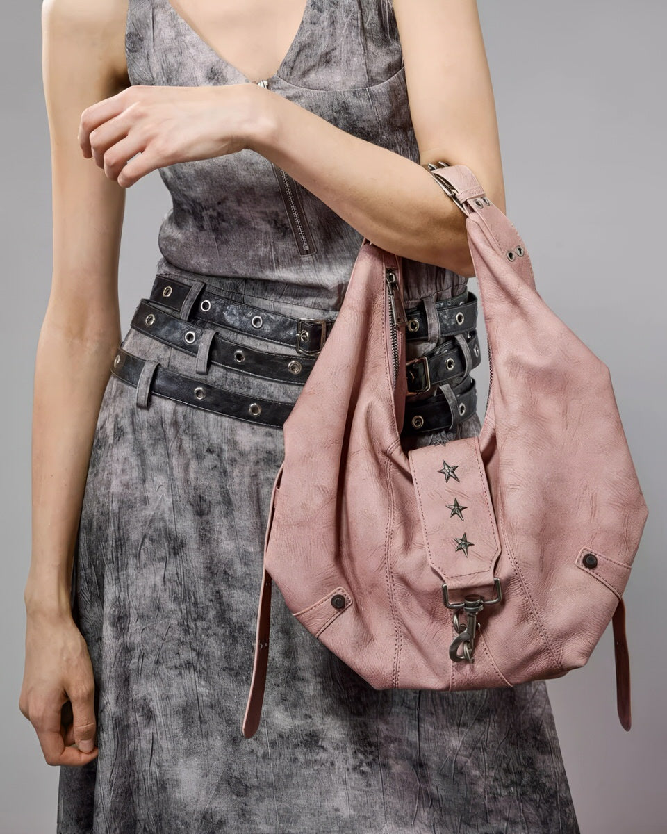 Star Detail Hobo Bag