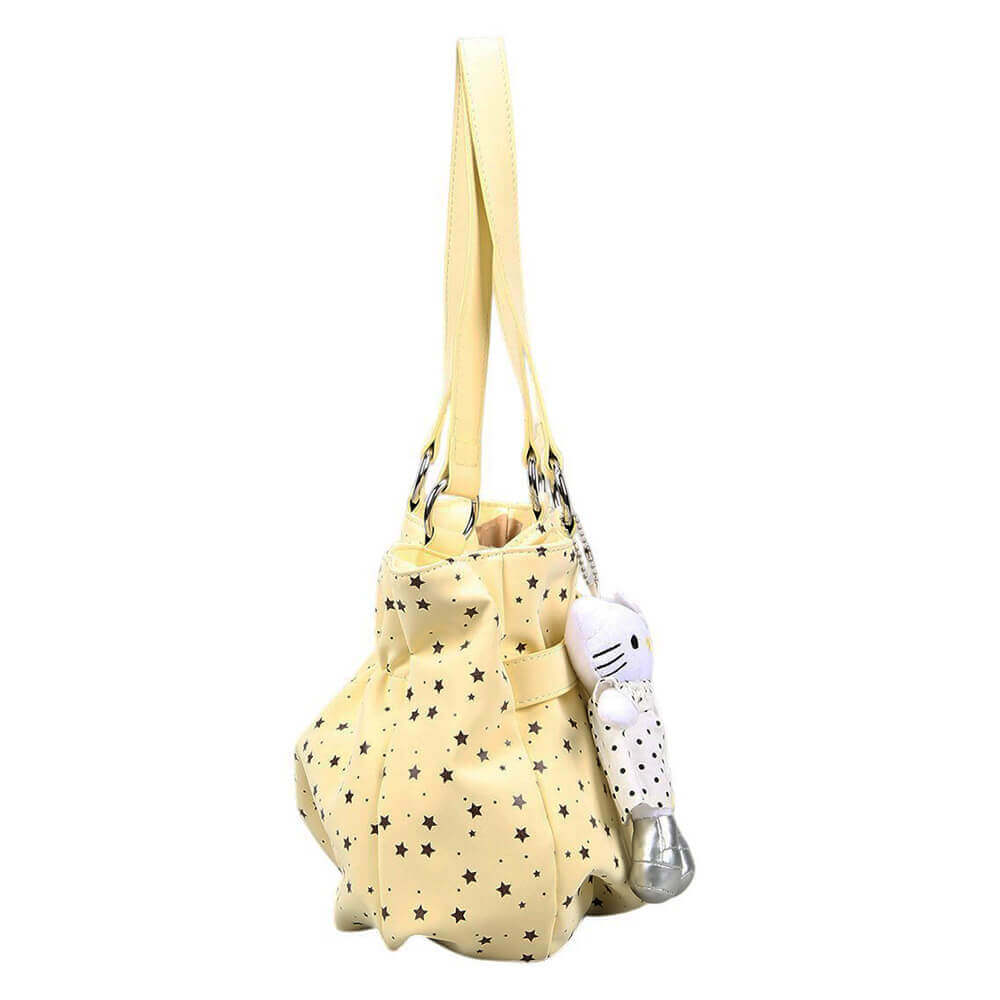 Star Print Belt Tote Bag