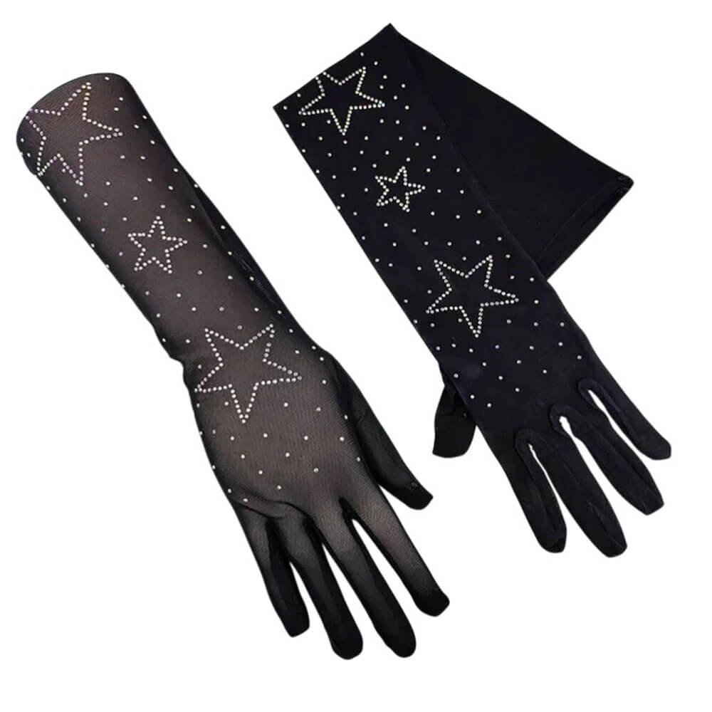 Star Rhinestone Gloves