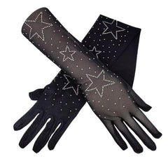 Star Rhinestone Gloves