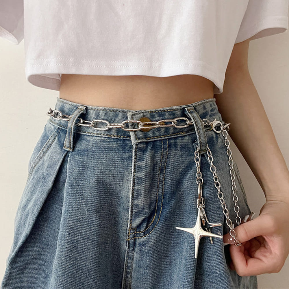 Star Pendant Chain Belt