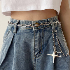 Star Pendant Chain Belt