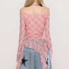 Teen Spirit Star Plaid Long Sleeve Top