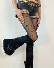 Star Print Tights